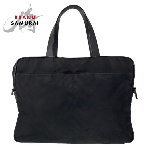 PRADA プラダ テスート 三角ロゴ ブラック シルバー金具