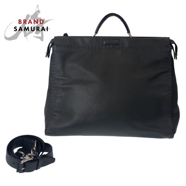 FENDI（フェンディ） 美品 セレリア ピーカブー グレー シルバー金具