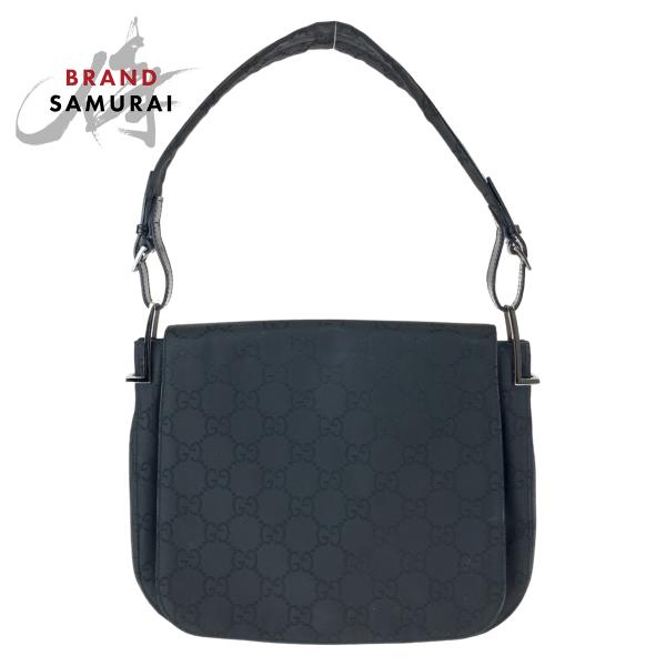 GUCCI（グッチ） 美品 GG柄 ブラック シルバー金具 GGキャンバス 001
