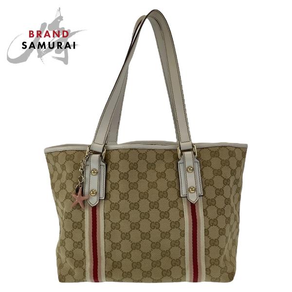 GUCCI（グッチ） シェリー GG柄 ベージュ ゴールド金具 GGキャンバス