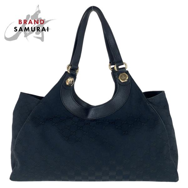 GUCCI（グッチ） GG柄 ブラック 黒 ゴールド金具 GGキャンバス/レザー