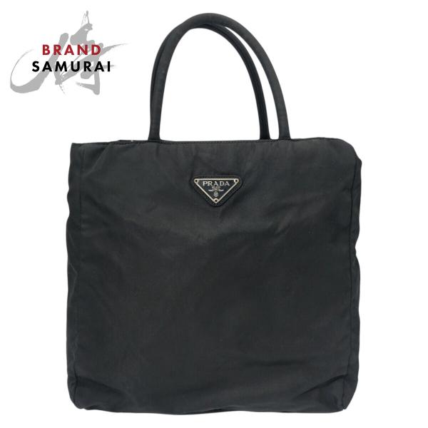 PRADA（プラダ） テスート 三角ロゴ ブラック 黒 ナイロン トート