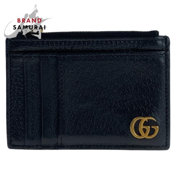 GUCCI 美品 グッチ GGマーモント ブラック ゴールド金具 レザー
