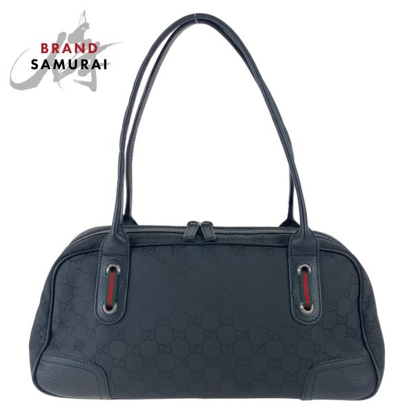 GUCCI シェリーライン　ブラック　動作品 レディース] ヴィンテージ グッチ シェリーライン ハンドバッグ