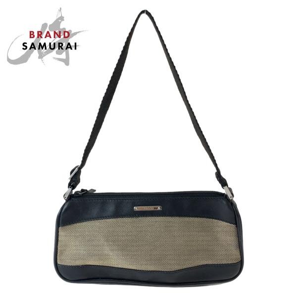 GUCCI 美品 グッチ ブラック ブラウン シルバー金具 キャンバス