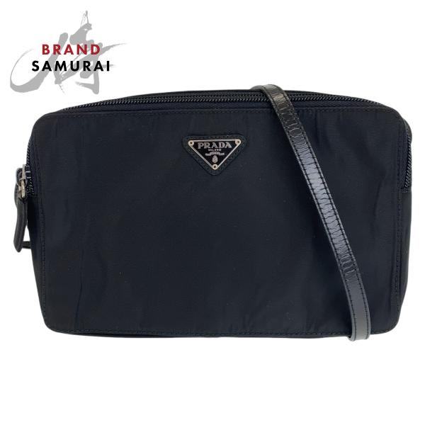 PRADA（プラダ） 美品 テスート 三角ロゴプレート ブラック 黒