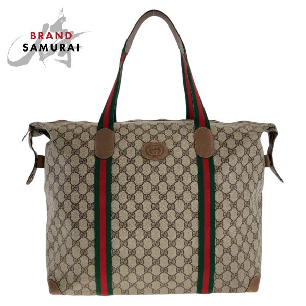 美品 オールドグッチ グッチプラス GGスプリーム ロゴ金具 ボストンバッグ GUCCI 美品 グッチ ヴィンテージ オールドグッチ シェリーライン