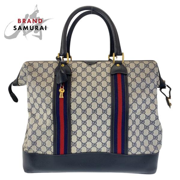 GUCCI グッチ オールドグッチ シェリーライン ネイビー グレー GG  