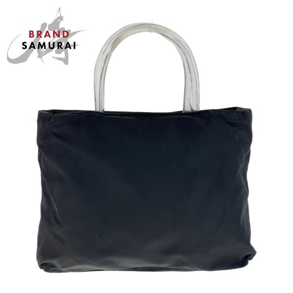 プラダ　PRADA　ボディバッグ　テスートナイロン　三角プレート　黒 美品 PRADA プラダ ナイロン テスート 三角ロゴ ロゴ金具 トート