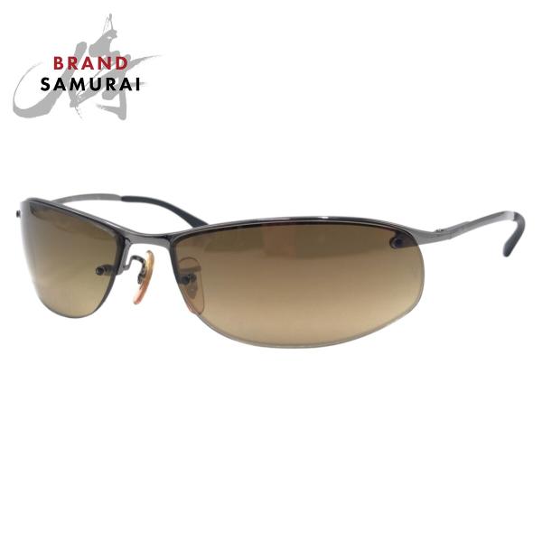 レイバン サングラス 正規品 イタリア製 TOP BAR 希少 RB3179 Ray-Ban（レイバン） 美品 TOP BAR ブラウン シルバー メタル RB3179