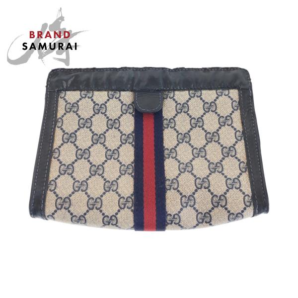 GUCCI（グッチ） オールドグッチ シェリーライン ネイビー グレー GG