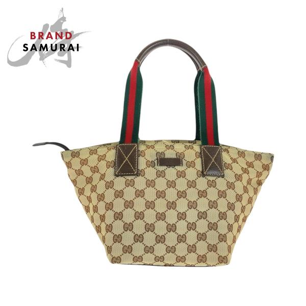 GUCCI（グッチ） 美品 シェリーライン ブラウン ベージュ GGキャンバス