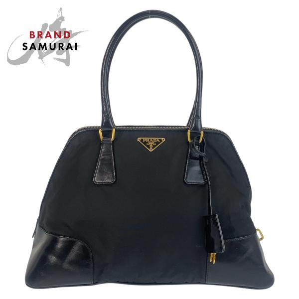 プラダ　PRADA　ボディバッグ　テスートナイロン　三角プレート　黒 PRADA（プラダ） 美品 テスート 三角ロゴプレート ブラック 黒