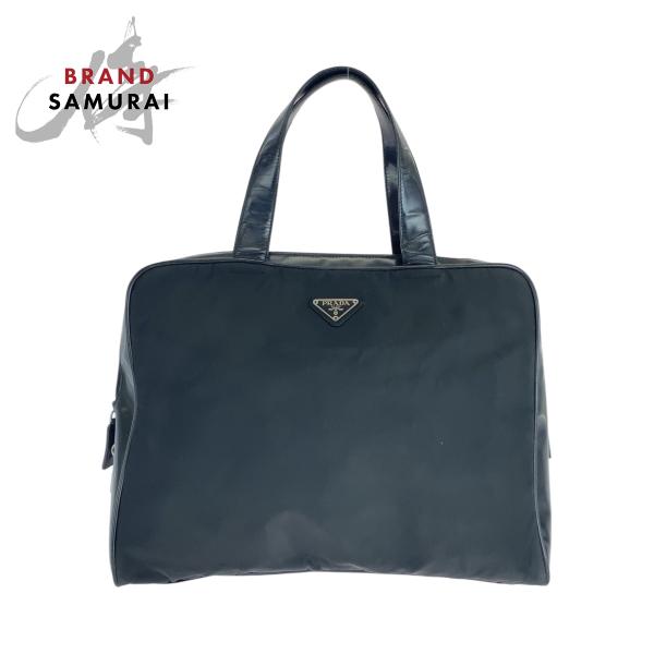 【イエ】PRADA 三角ロゴプレート ナイロントートバッグ ビジネスバッグ PRADA(プラダ) / 三角プレートロゴナイロントート/ナイロン/BLK/プラダ