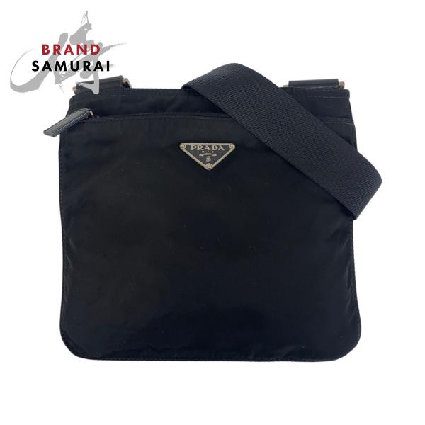 PRADA（プラダ） 美品 テスート 三角ロゴプレート ブラック 黒
