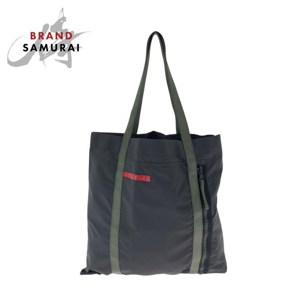 PRADA 美品 プラダ プラダスポーツ グレー ナイロン 4VA114 PRADA 美品 プラダ プラダスポーツ グレー ナイロン 4VA114