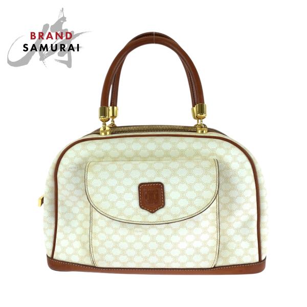 CELINE（セリーヌ） 美品 ヴィンテージ マカダム ホワイト ブラウン