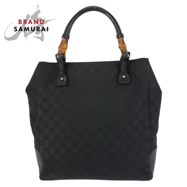 Coco　グッチ バンブー ハンドバッグ レディース ブラック×ブラウン GUCCI 極 美品 グッチ オールドグッチ バンブー レザー 本革
