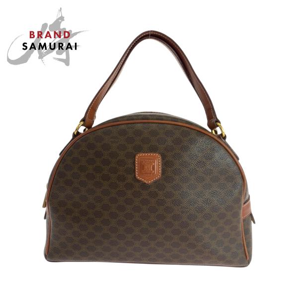 CELINE（セリーヌ） 美品 マカダム ブラウン ゴールド金具 PVC/レザー