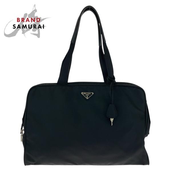 【極美品✨】プラダ ショルダーバッグ テスートナイロン×レザー 三角 斜め掛け 美品✨プラダ ショルダーバッグ 三角ロゴプレート テスート