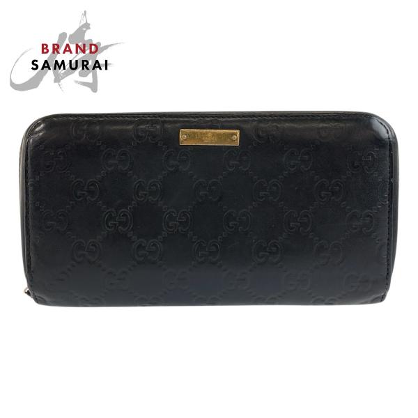 GUCCI（グッチ） グッチシマ ブラック 黒 ゴールド金具 レザー 245915