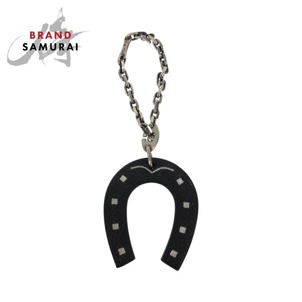 HERMES 馬蹄型レザーチャーム HERMES（エルメス） 美品 馬蹄 ホースシュー 男女兼用 オレンジ