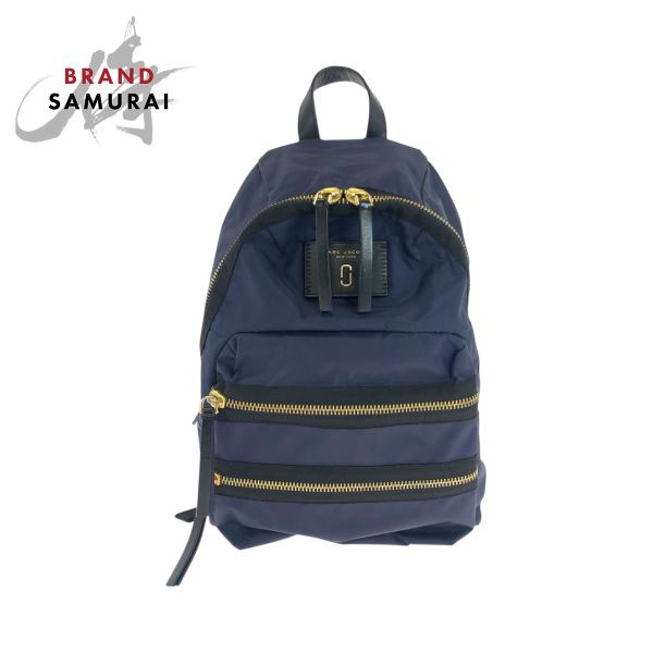 【美品】マークジェイコブス リュック バックパック ナイロン ロゴ金具 MARC JACOBS マークジェイコブス バックパック THE BIKER NYLON