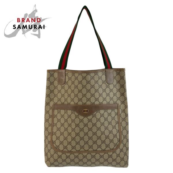 美品 GUCCI オールドグッチ トートバッグ シェリーライン GGスプリーム GUCCI グッチ GGスプリーム オールドグッチ シェリーライン
