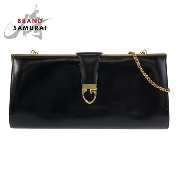 美品 GUCCI グッチ ヴィンテージ オールドグッチ ブラック 黒 ゴールド金具 レザー チェーンショルダーバッグ レディース 503087 【中古】 GUCCI（グッチ） 美品 ヴィンテージ オールドグッチ ブラック 黒