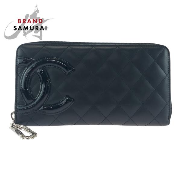 CHANEL 美品 シャネル カンボンライン ココマーク ブラック 黒  