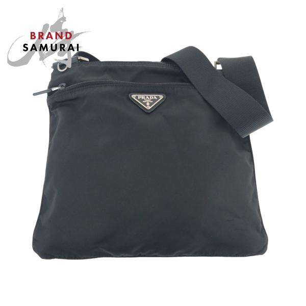 PRADA（プラダ） 美品 テスート 三角ロゴプレート ブラック 黒