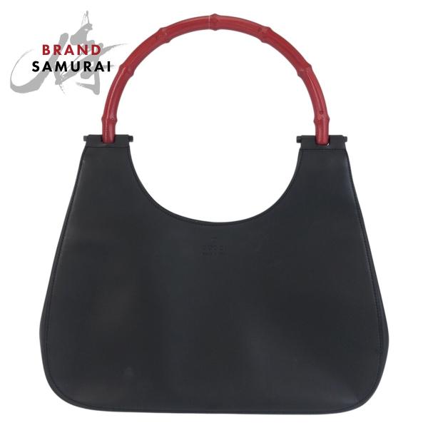 GUCCI（グッチ） バンブー ブラック 黒 レッド レザー/バンブー 001