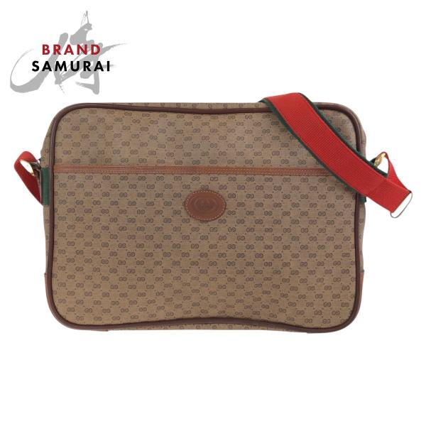 GUCCI グッチ ヴィンテージ オールドグッチ シェリーライン ブラウン