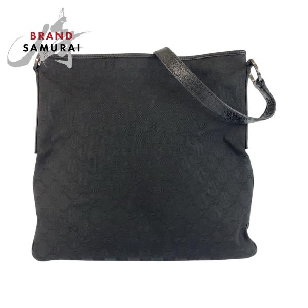 【美品】グッチ ショルダーバッグ GG キャンバス ボックス GUCCI（グッチ） 美品 ブラック 黒 シルバー金具 GGキャンバス 113013