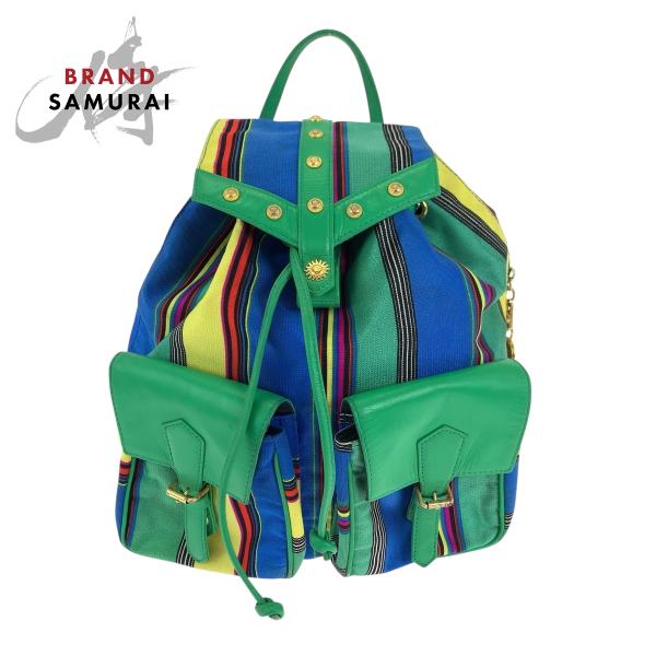 Gianni Versace ジャンニ ヴェルサーチ ヴィンテージ グリーン マルチ