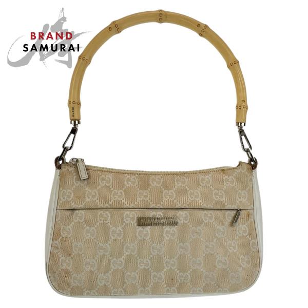 GUCCI（グッチ） バンブー ホワイト ベージュ GGキャンバス 001 3870