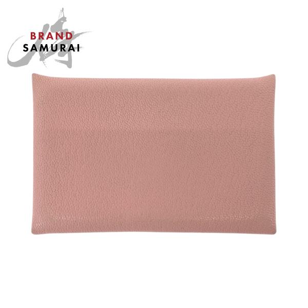 HERMES 美品 エルメス カルヴィ ローズサクラ ピンク シルバー金具  