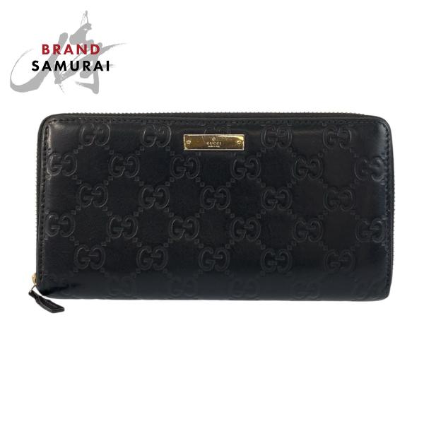GUCCI グッチ グッチシマ ブラック 黒 ゴールド金具 レザー