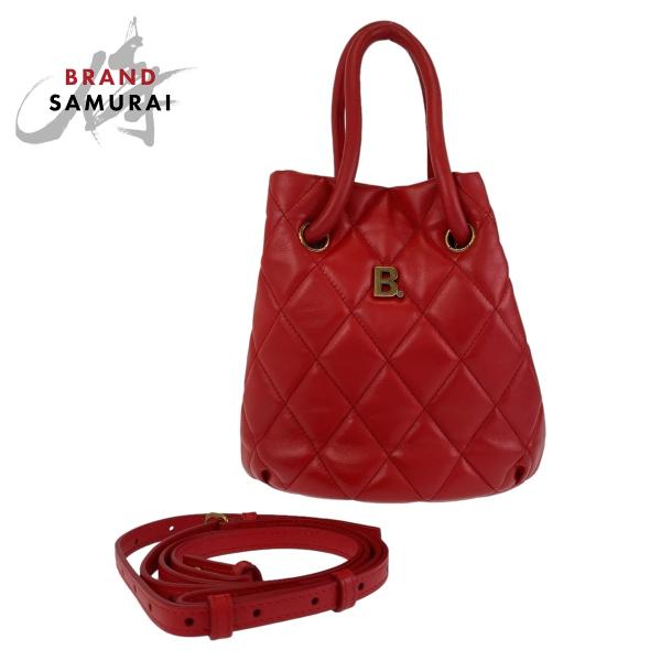 バレンシアガ　バッグ BALENCIAGA（バレンシアガ） 美品 Bバケットバッグ レッド 600327