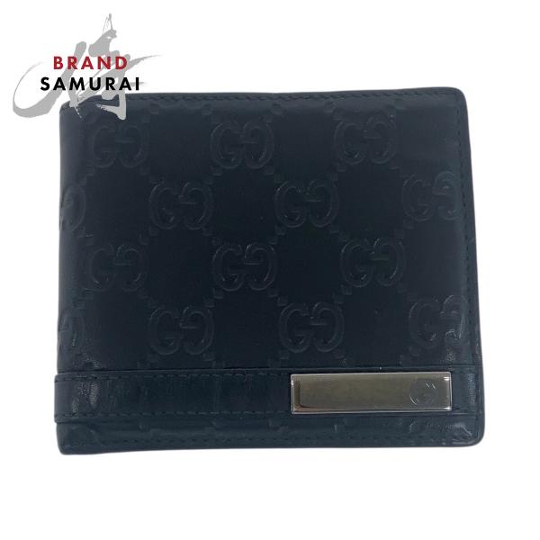 【付属品有】GUCCI グッチ ミディアムウォレット　グッチシマ　レザー　黒 楽天市場】【未使用品】【財布】GUCCI グッチ グッチシマ 2つ折