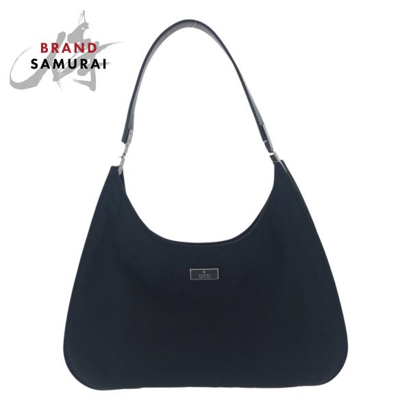 GUCCI（グッチ） 美品 ブラック 黒 シルバー金具 ナイロン/レザー 001