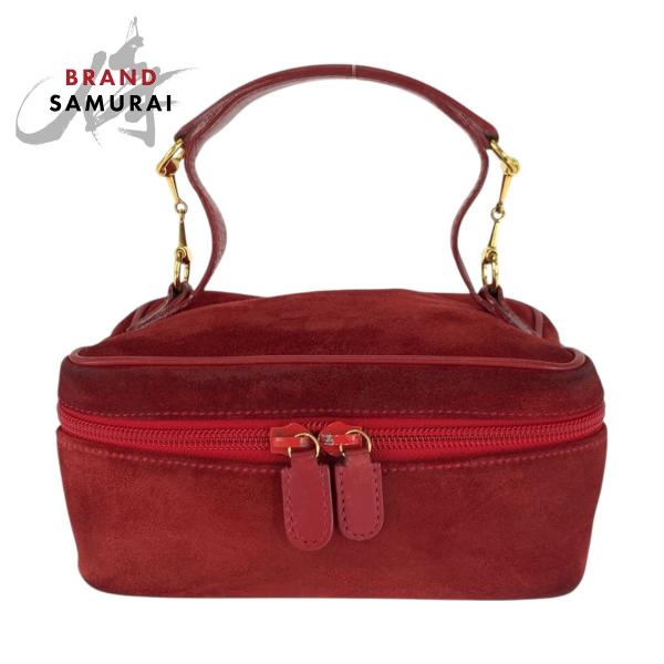 GUCCI（グッチ） ホースビット レッド ゴールド金具 スウェード 032