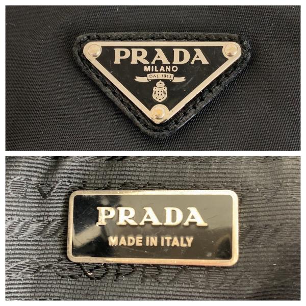 PRADA �v���_ �e�X�[�g �O�p���S�v���[�g �u���b�N �� �V���o�[���� �i�C���� �V�����_�[�o�b�O ���b�Z���W���[�o�b�O ���f�B�[�X 505223 ���i�摜5
