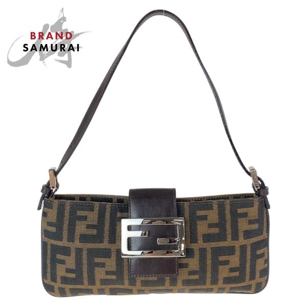 FENDI（フェンディ） 美品 ズッカ マンマバケット ブラウン キャンバス