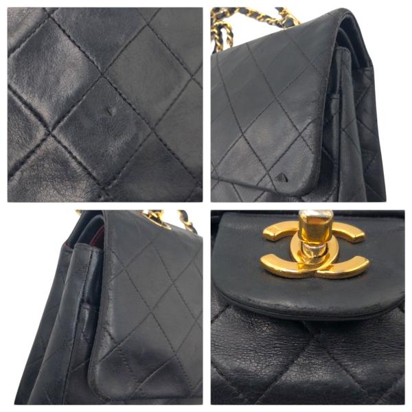 CHANEL �V���l�� �}�g���b�Z25 �R�R�}�[�N �^�[�����b�N �u���b�N �� ���U�[ �V�����_�[�o�b�O �`�F�[���V�����_�[�o�b�O 505603 ���i�摜5