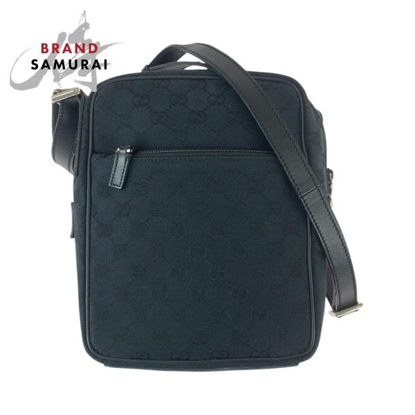 ���i GUCCI �O�b�` �u���b�N �� �V���o�[���� GG�L�����o�X/���U�[ 018.1612 �V�����_�[�o�b�O ���b�Z���W���[�o�b�O ���f�B�[�X 505685 ���i�摜