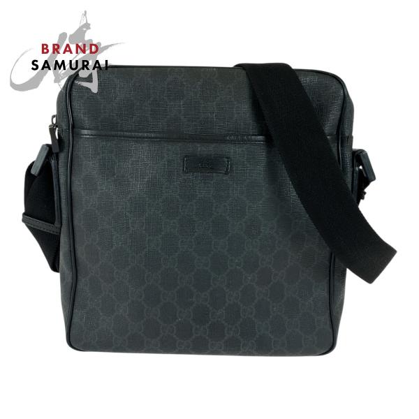 GUCCI（グッチ） ブラック 黒 グレー GGスプリームキャンバス/レザー