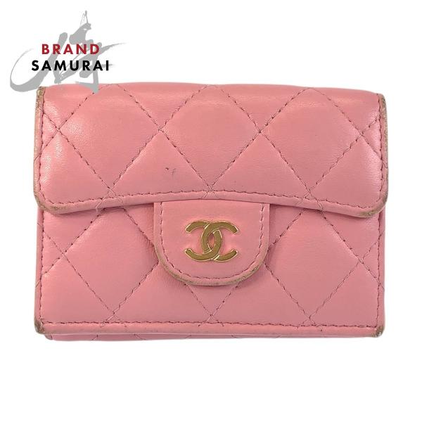 CHANEL（シャネル） マトラッセ ココマーク ピンク ゴールド金具