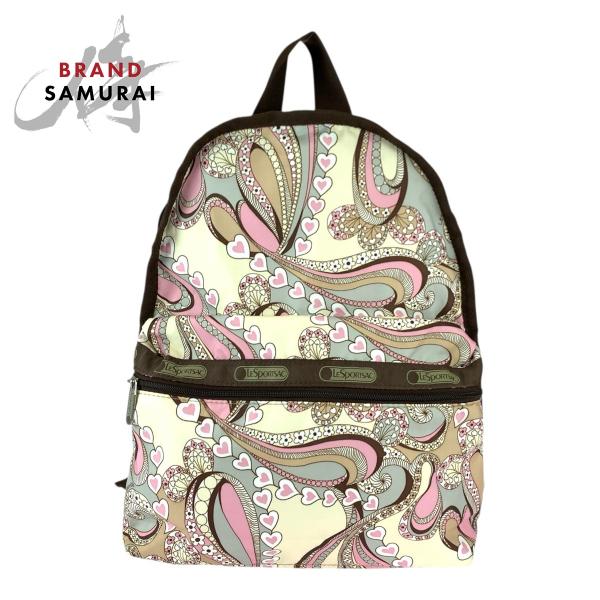 LeSportsac（レスポートサック） 美品 ハート&ベイズリー ベージュ