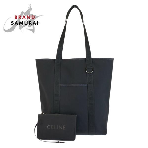 CELINE セリーヌ バーティカル カバ ブラック 黒 キャンバス F-ME-3212 トートバッグ ショルダーバッグ メンズ 600646 【中古】 loopinc2019ys_600646